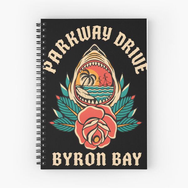 Item preview, Parkway Drive Byron Bay Shark Rose Sunset Vibe designed and sold by sil-gen-rove.