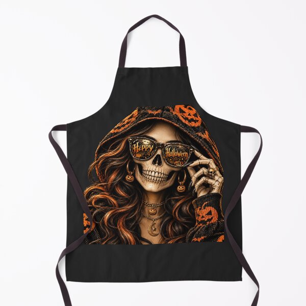 Item preview, Glam Skeleton Halloween Portrait Art – Spooky Hoodie Sunglasses Print designed and sold by MagicMakerPh.