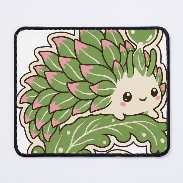 Item preview, Leaf Sheep Sea Slug Sticker | Cute Kawaii Ocean Creature Die Cut designed and sold by StickyGuys.