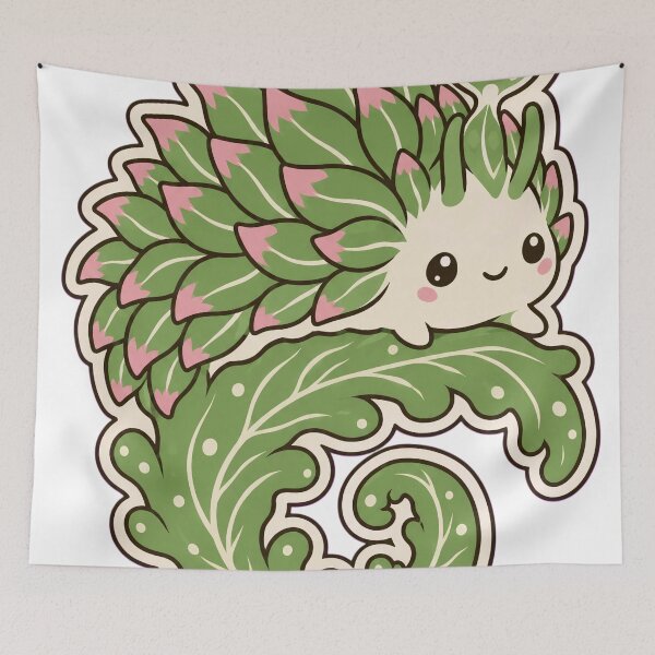 Item preview, Leaf Sheep Sea Slug Sticker | Cute Kawaii Ocean Creature Die Cut designed and sold by StickyGuys.