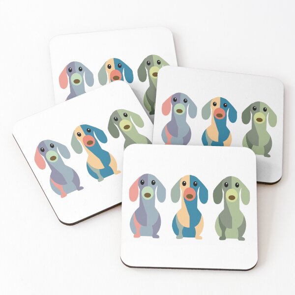 Item preview, colorful dachshunds designed and sold by CarolinasDsgns.