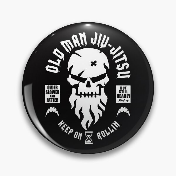 Item preview, Old Man Jiu-Jitsu Skull Keep On Rollin designed and sold by mac-lux.