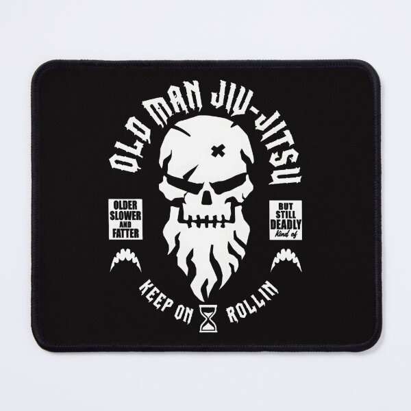 Item preview, Old Man Jiu-Jitsu Skull Keep On Rollin designed and sold by mac-lux.