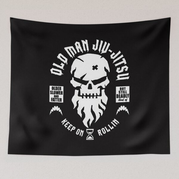 Item preview, Old Man Jiu-Jitsu Skull Keep On Rollin designed and sold by mac-lux.