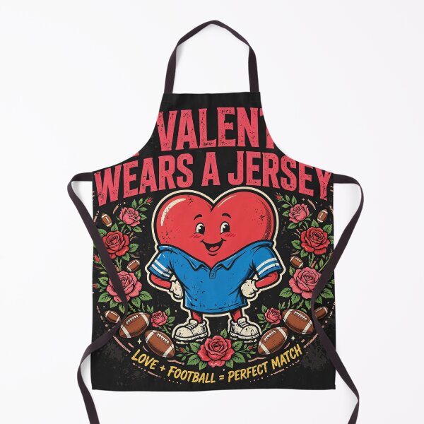 Item preview, My Valentine Wears A Jersey Funny Football Shirt designed and sold by HeisBarryy.