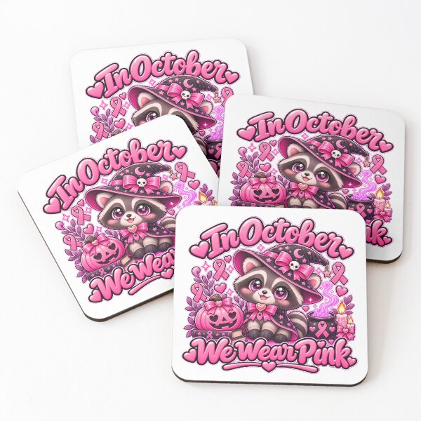 Item preview, Cute Raccoon Warrior Breast Cancer Design designed and sold by QuiteOrbit.