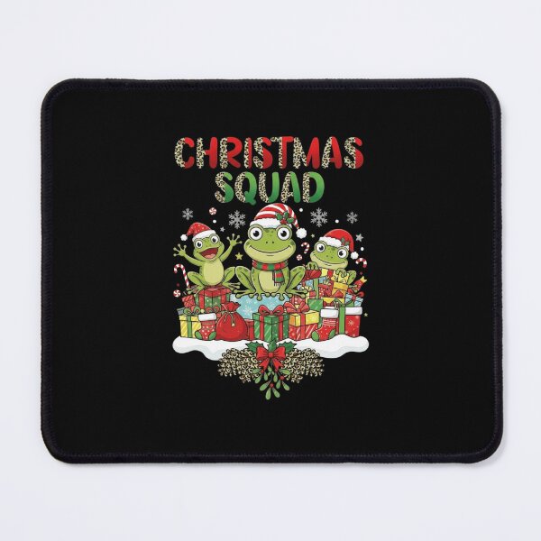 Item preview, Christmas Squad Frogs with Gifts and Santa Hats designed and sold by MiALopezArt.