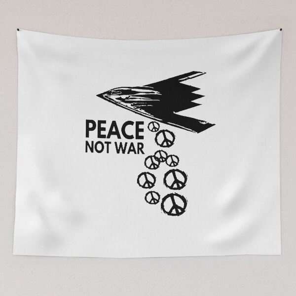 Item preview, Peace not War; B2 Spirit throwing Peace signs; designed and sold by StickerApe.