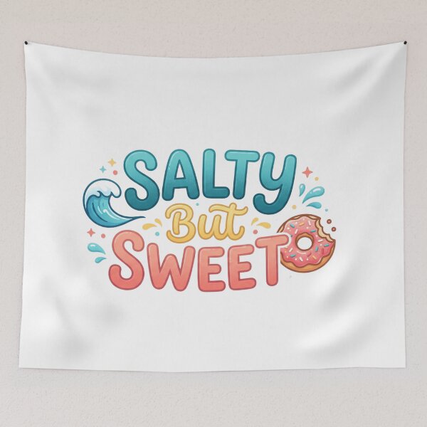 Item preview, Salty But Sweet Typography With A - Playful Design designed and sold by larbimalki.