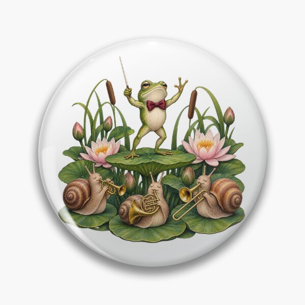 Item preview, Frog Conducting a Snail Orchestra designed and sold by Wonderwoven Studio.