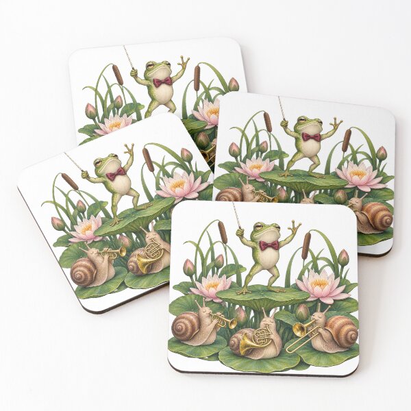 Item preview, Frog Conducting a Snail Orchestra designed and sold by Wonderwoven Studio.