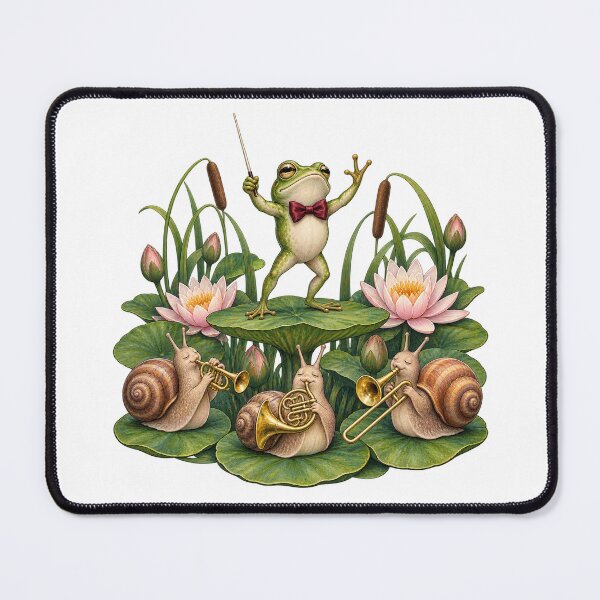Item preview, Frog Conducting a Snail Orchestra designed and sold by Wonderwoven Studio.