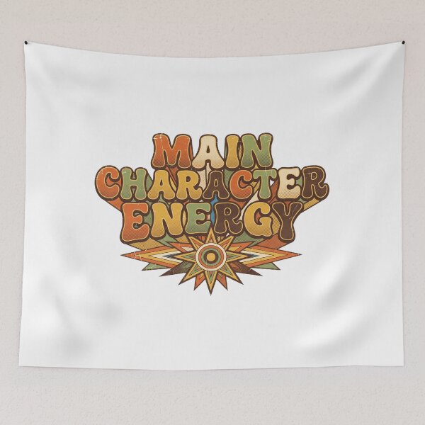Item preview, Main Character Energy Bold Retro Typography - Retro Design designed and sold by larbimalki.