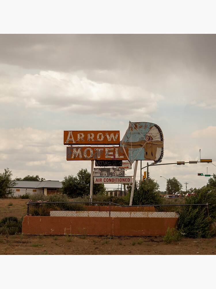 Thumbnail 3 of 3, Sticker, Arrow Motel Sign Southwest designed and sold by pixiebat8.