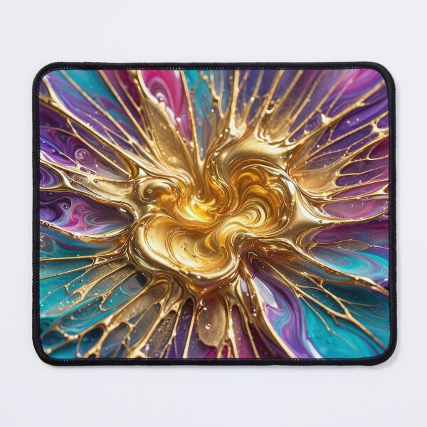 Item preview, GOLDEN BLOOM•FLUID RESIN ART•COSMIC FLOWER•ABEL LUGO•LSV designed and sold by Lugo Sunset Visions.