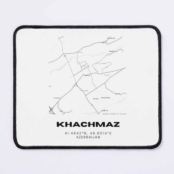 Item preview, Khachmaz Azerbaijan Map Coordinates – Minimalist Travel & Location Design designed and sold by RM-Journey.