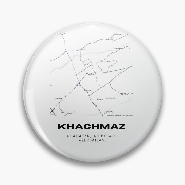 Item preview, Khachmaz Azerbaijan Map Coordinates – Minimalist Travel & Location Design designed and sold by RM-Journey.