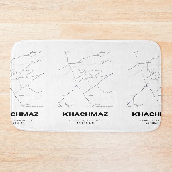 Item preview, Khachmaz Azerbaijan Map Coordinates – Minimalist Travel & Location Design designed and sold by RM-Journey.