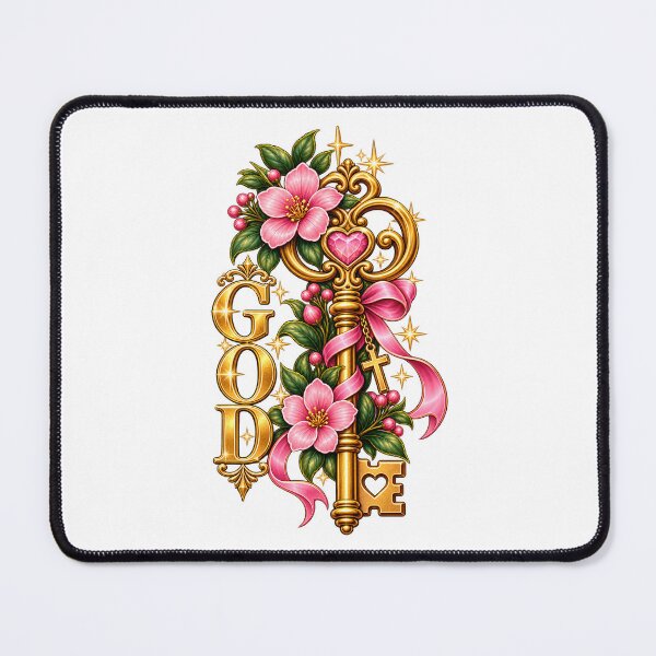 Item preview, GOD floral gold key designed and sold by OCD_JESSICA.