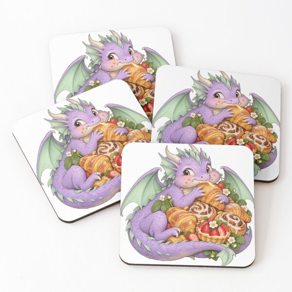 Item preview, Lavender Dragon Hoarding Pastries designed and sold by Wonderwoven Studio.