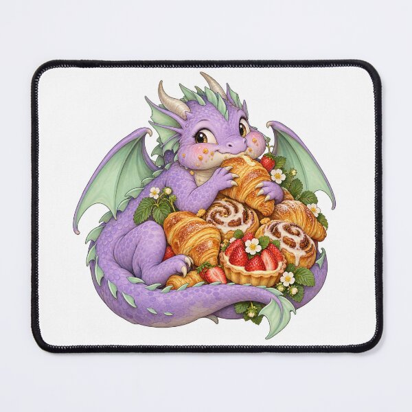 Item preview, Lavender Dragon Hoarding Pastries designed and sold by Wonderwoven Studio.