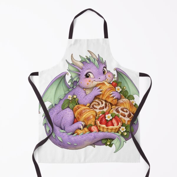 Item preview, Lavender Dragon Hoarding Pastries designed and sold by Wonderwoven Studio.