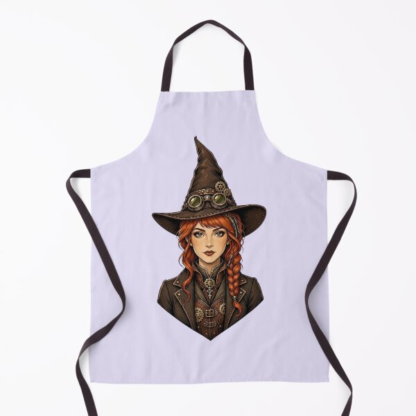 Item preview, Steampunk Witch – Victorian Redhead with Goggles and Witch Hat designed and sold by SweetLilith.