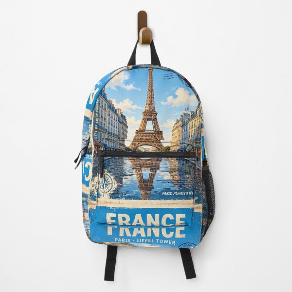 Item preview, France – Eiffel Tower Paris Vintage Travel | Romantic City Lights & French Elegance designed and sold by DibujandoPorfa.