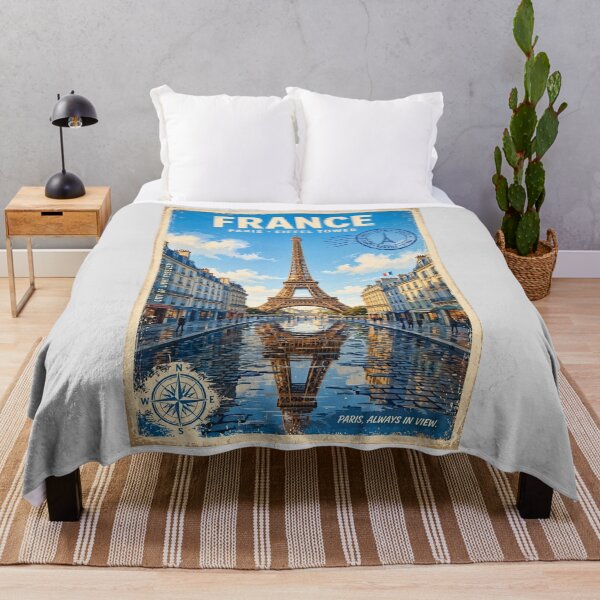 Item preview, France – Eiffel Tower Paris Vintage Travel | Romantic City Lights & French Elegance designed and sold by DibujandoPorfa.