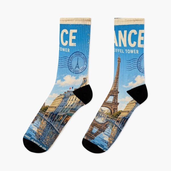 Item preview, France – Eiffel Tower Paris Vintage Travel | Romantic City Lights & French Elegance designed and sold by DibujandoPorfa.