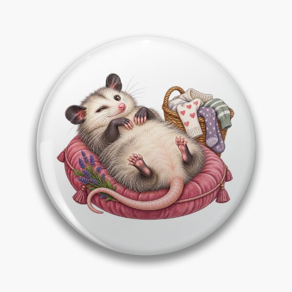 Item preview, Dramatic Opossum Avoiding Laundry designed and sold by Wonderwoven Studio.