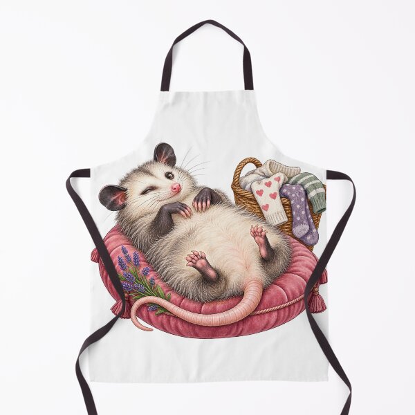 Item preview, Dramatic Opossum Avoiding Laundry designed and sold by Wonderwoven Studio.
