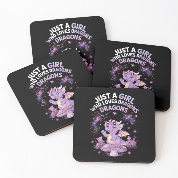 Item preview, Just A Girl Who Loves Dragons Cute Galaxy Magical Fantasy Graphic designed and sold by Ostericaimusa.