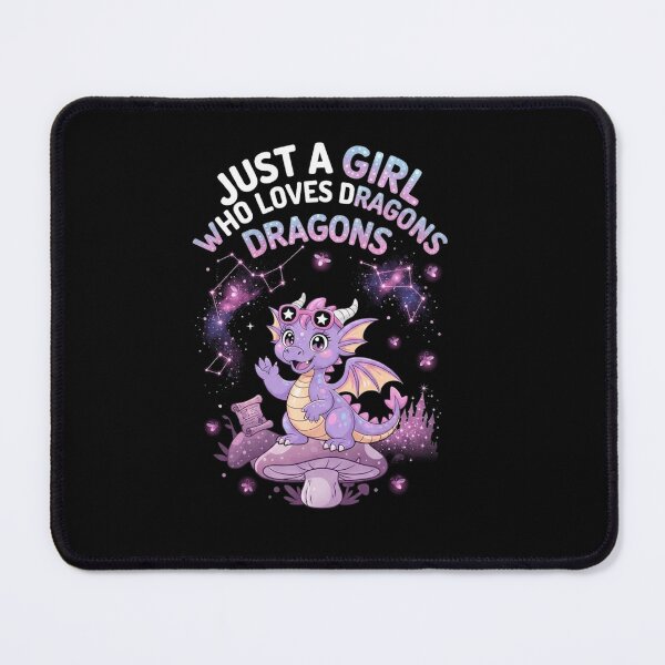 Item preview, Just A Girl Who Loves Dragons Cute Galaxy Magical Fantasy Graphic designed and sold by Ostericaimusa.