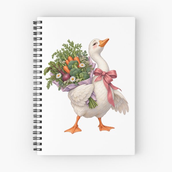 Item preview, Romantic Goose with a Vegetable Bouquet designed and sold by Wonderwoven Studio.