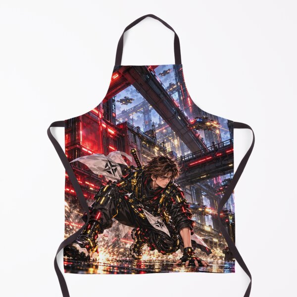 Item preview, Danix Cyberpunk Spark Landing Poster Design designed and sold by Kenzie & Co.