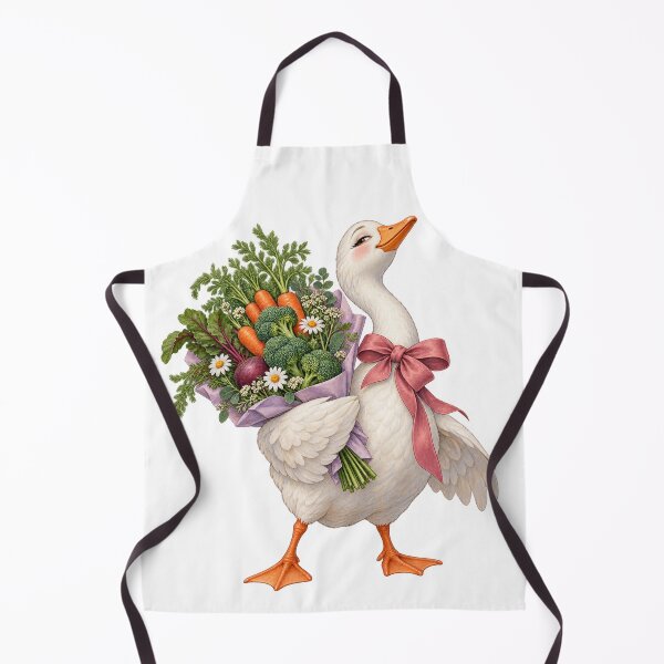 Item preview, Romantic Goose with a Vegetable Bouquet designed and sold by Wonderwoven Studio.
