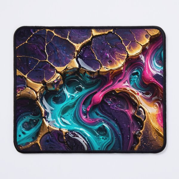 Item preview, GOLDEN FAULT LINES•FLUID RESIN ART•DARK LUXURY•ABEL LUGO•LSV designed and sold by Lugo Sunset Visions.