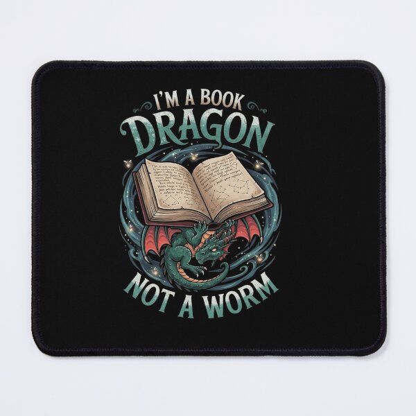 Item preview, Im A Book Dragon Not A Worm Magical Literature Reading Art designed and sold by Ostericaimusa.