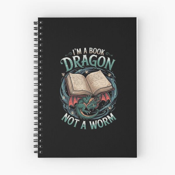 Item preview, Im A Book Dragon Not A Worm Magical Literature Reading Art designed and sold by Ostericaimusa.