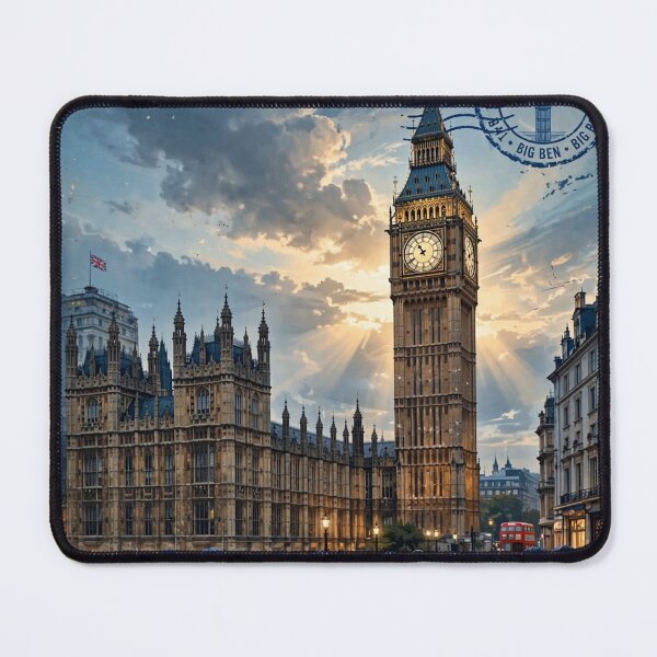 Item preview, United Kingdom – Big Ben London Vintage Travel | Historic Streets & British Heritage designed and sold by DibujandoPorfa.
