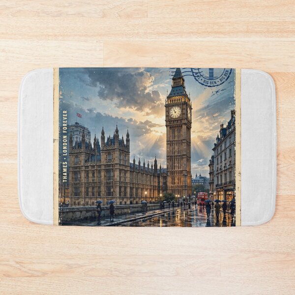 Item preview, United Kingdom – Big Ben London Vintage Travel | Historic Streets & British Heritage designed and sold by DibujandoPorfa.