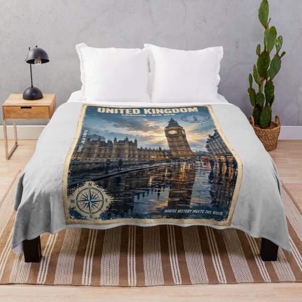 Item preview, United Kingdom – Big Ben London Vintage Travel | Historic Streets & British Heritage designed and sold by DibujandoPorfa.