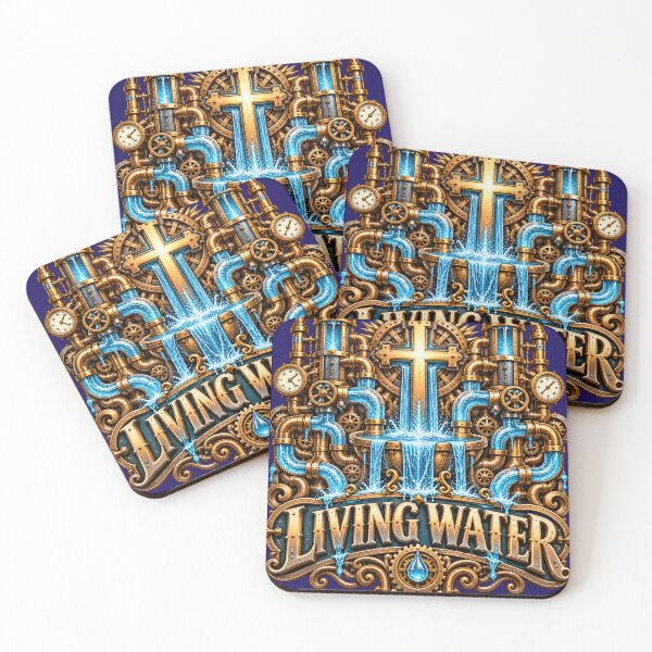 Item preview, Living Water, Christian Steampunk Style designed and sold by TheBibleStop.