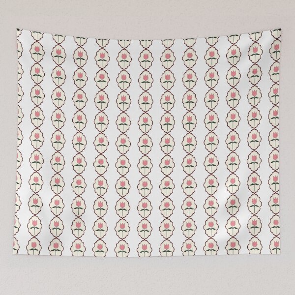 Item preview, Vintage Tulip Chain Pattern designed and sold by Little Dora Art.