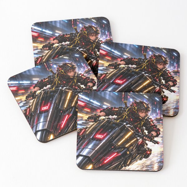 Item preview, Danix Cyberpunk Motorbike Poster Design designed and sold by Kenzie & Co.