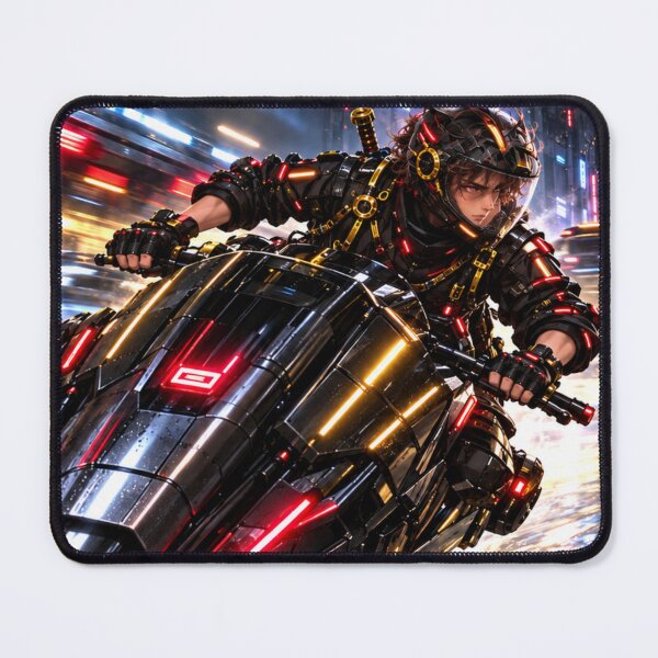 Item preview, Danix Cyberpunk Motorbike Poster Design designed and sold by Kenzie & Co.