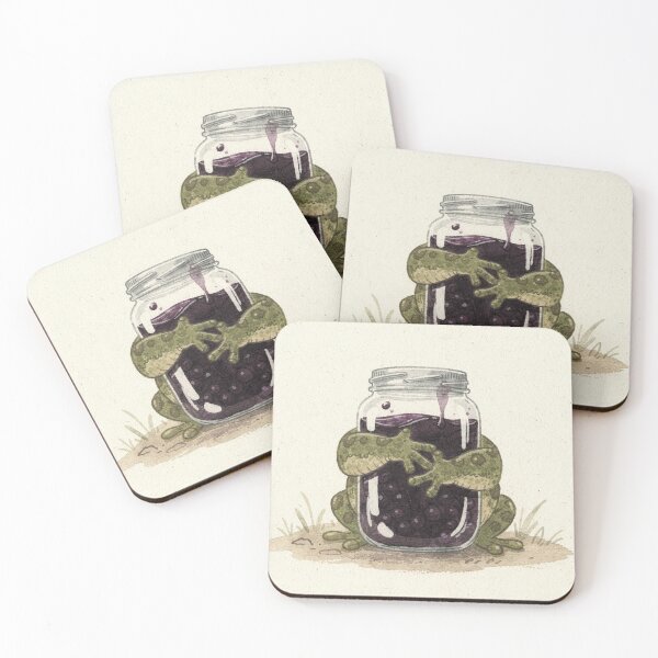 Item preview, Grumpy Toad Hoarding His Blackberry Jam designed and sold by PictorialWhimsy.