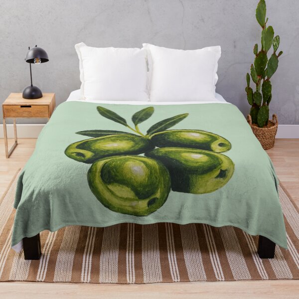 Item preview, Green Olives – Watercolor Food Illustration designed and sold by Greitas.