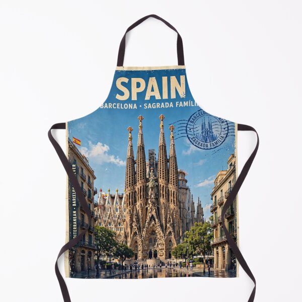 Item preview, Spain – Sagrada Familia Barcelona Vintage Travel | Gaudí Architecture & Mediterranean Charm designed and sold by DibujandoPorfa.